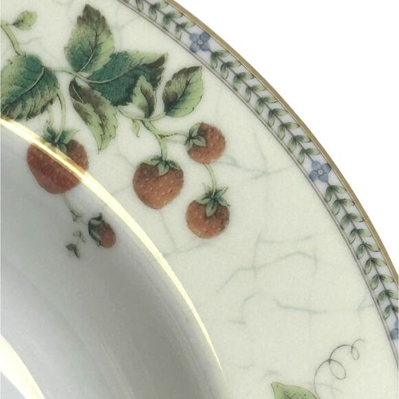 Wedgwood Vintage 1997 "Fleur" 9" Large Rim Soup/Pasta Bowls-Excellent-Set of 8 - Picture 4 of 9